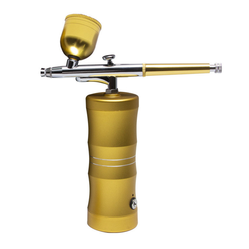 Μίνι κιτ αεροσυμπιεστή βούρτσα αέρα Πιστόλι έγχυσης οξυγόνου νερού Nano Fog Mist Sprayer Nail Art Tattoo Cake Makeup Mist Airbrush