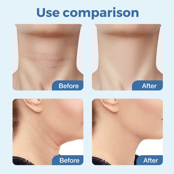 LED масажор за лице и шия Премахване на бръчки за лице и шия Фотонна терапия Нагряване против стареене Намаляване на двойната брадичка Устройство за красота за жени