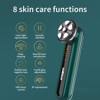RF EMS LED светлина Подмладяване на кожата Инструмент за красота Мезотерапия на лицето Радиочестота Стягане на кожата Грижа за кожата Масажор за лице