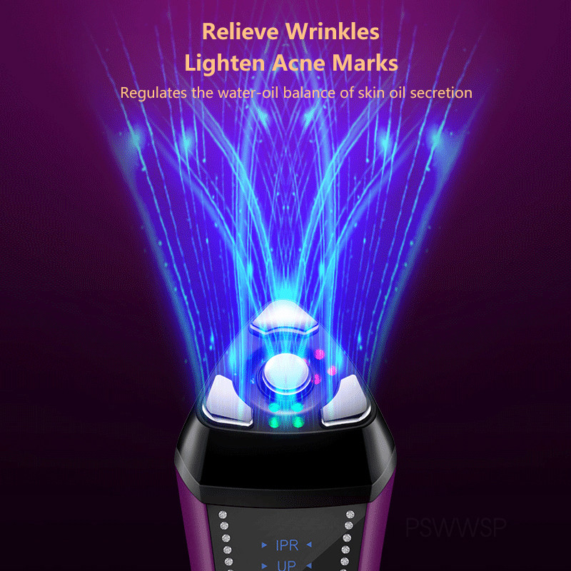 RF EMS Face Lifting Beauty Instrument Θεραπεία φωτονίων LED Εργαλείο αφαίρεσης ρυτίδων Συσκευή σύσφιξης δέρματος εισαγωγής μικρορεύματος ιόντων