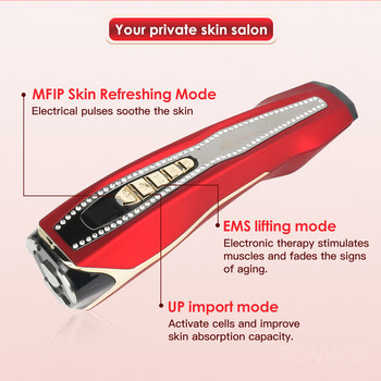 3,7V RF EMS Micro Current Facial Massager MFIP Pulse Face Lift Μηχανή LED φωτόνιο αφαίρεση ρυτίδων Skin Firing Beauty Devices