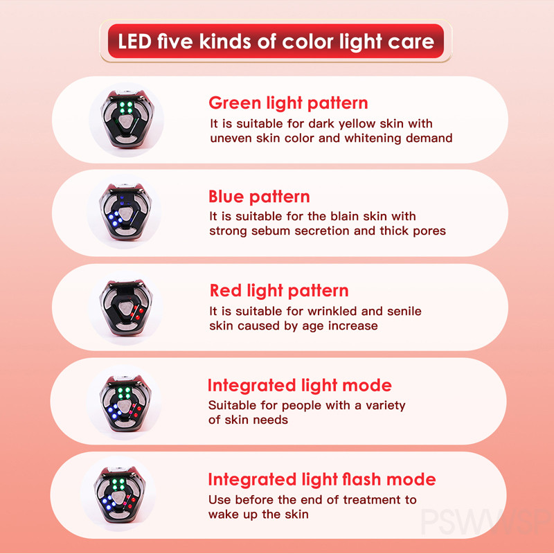 3,7 V RF EMS mikroáramú arcmasszírozó MFIP impulzusos arcemelő gép LED foton ránctalanító bőrfeszesítő szépségápoló készülékek