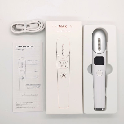 EMS akių masažuoklis raudonos šviesos terapijos atjauninimo priemonė nuo raukšlių, grožis prieš senėjimą, akių priežiūra tamsiems ratams, mažinanti vibraciją