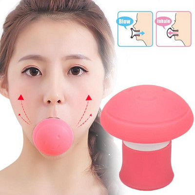 1db Rózsaszín Face Lift Exerciser Arcbőr Karcsúsító Feszesítő V alakú Gyakorló Szépség Arc Álla Bőr Lifting Szájtorna eszközök