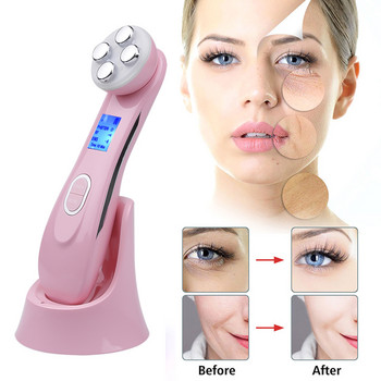 Ems Facial Mesotherapy Electroporation Rf Radio Frequency Led Photon Face Lifting Tighten Wrinkle Removal Skincare Face Massager