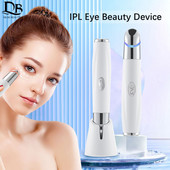 Elektrinis akių masažuoklis su vibracija šildomas akių grožio prietaisas Mėlyna violetinė raudona šviesa akių priežiūros rašiklis nuo tamsių ratų šalinimo raukšlių