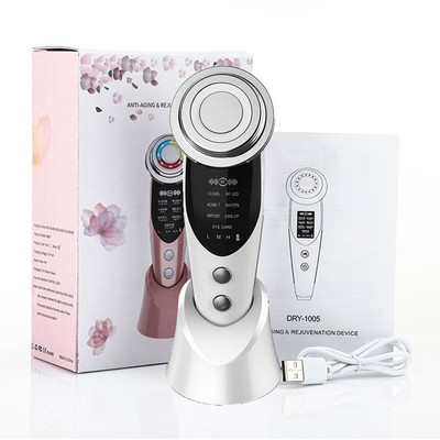 Ems Масажор за лице Звукова вибрация Лифтинг на лицето RF Машина за стягане на кожата Светлинна терапия против стареене Грижа за очите Грижа за очите Устройство за красота