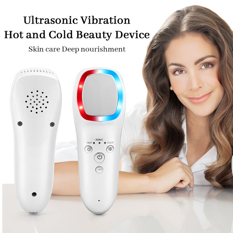 Aparat de crioterapie cu ultrasunete LED, cald, rece, ciocan, ridicare faciala, vibratie, masaj, fata, corp, spa, echipament de infrumusetare Crioterapia