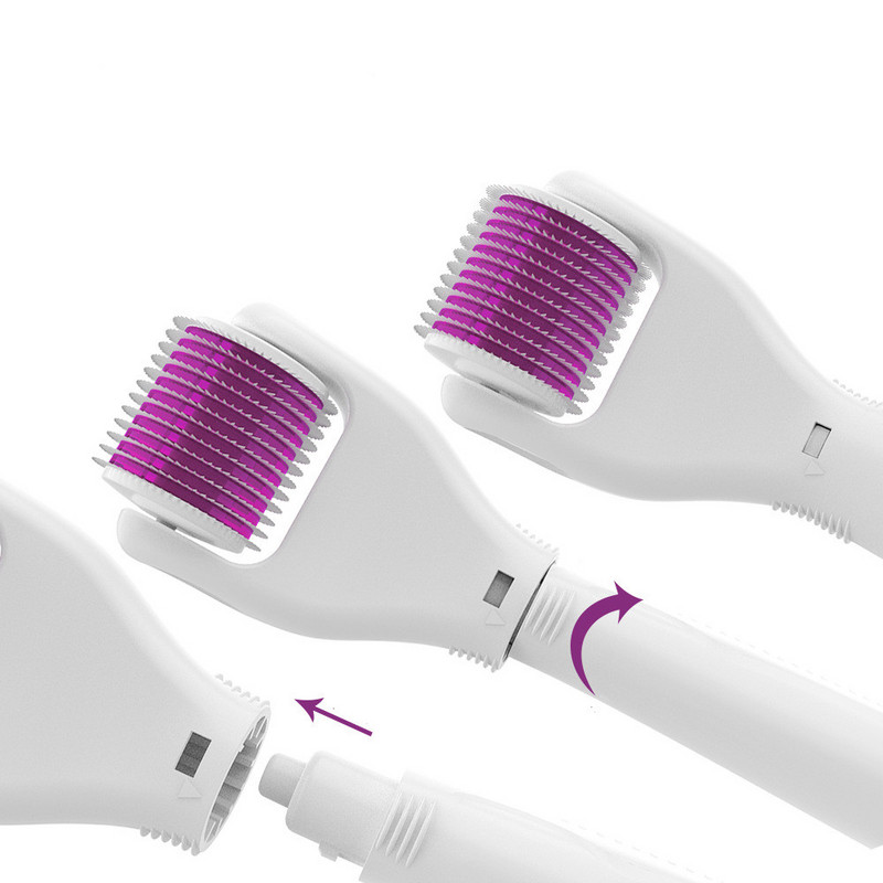 6 az 1-ben Derma Roller mikrotű készlet arcra, testre 5 cserélhető titán fej otthoni bőrápoló kozmetikai, nem invazív mikrotű