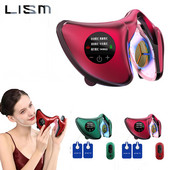 Smart Facial Massager 6 Mode Facial Skin Care EMS Red Blue Light Arc karcsúsító eszköz Vibrátor V-alakú Arc Szépség Egészség