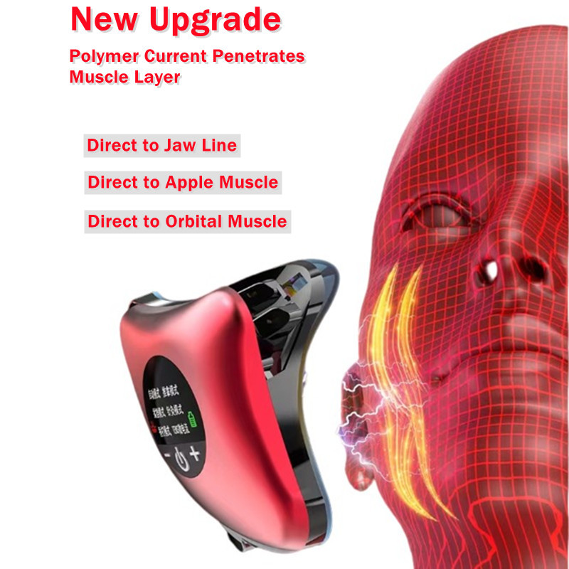 Smart Facial Massager 6 Mode Facial Skin Care EMS Red Blue Light Arc karcsúsító eszköz Vibrátor V-alakú Arc Szépség Egészség