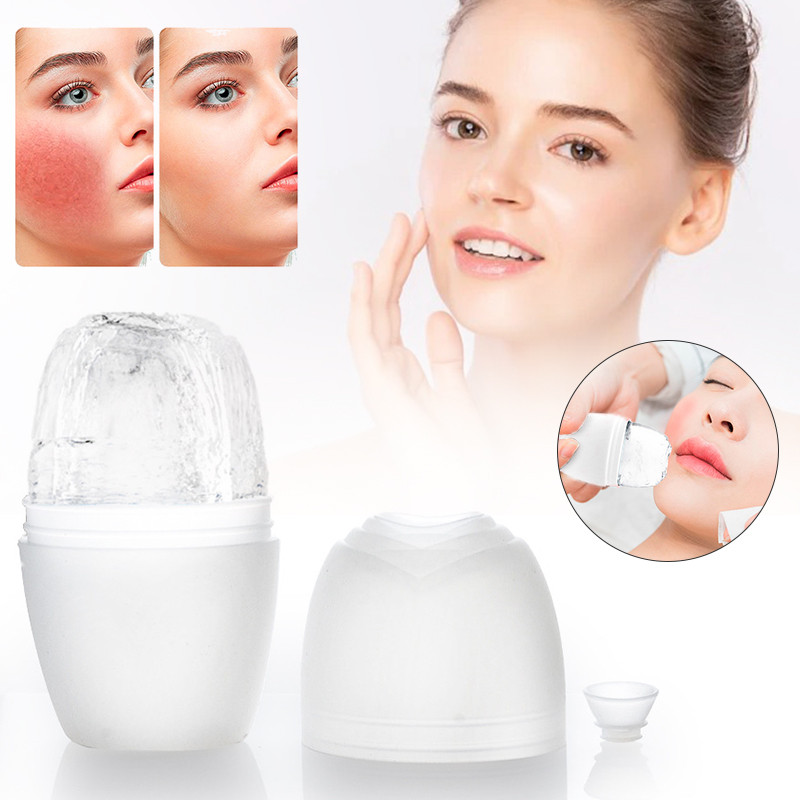 2022 Skincare Beauty Lifting Contiuring Tool Silikoniniai ledo kubelių padėklai Ledo gaublys ledo kamuoliukai Veido masažuoklis veido volelis Sumažina spuogus