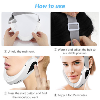 EMS Facial Massager Chin Lift Belt LED Photon Therapy Face Slimming Device Device Cellulite Jaw Face Lifting Machine Dropship