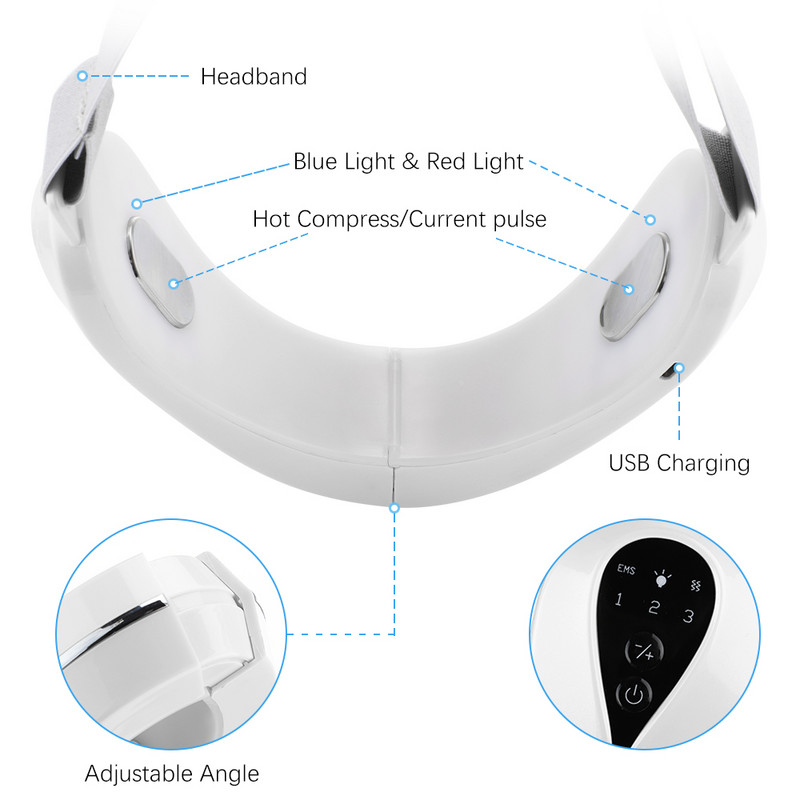 EMS arcmasszírozó áll emelő öv LED foton terápiás arc karcsúsító vibrációs készülék cellulit állkapocs arc emelő gép Dropship