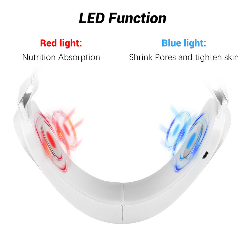 EMS arcmasszírozó áll emelő öv LED foton terápiás arc karcsúsító vibrációs készülék cellulit állkapocs arc emelő gép Dropship