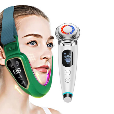 EMS V Face Shaper Lifting arcmasszírozó dupla állát csökkentő LED mezoterápiás rádiófrekvenciás bőrfeszesítő ránctalanítás