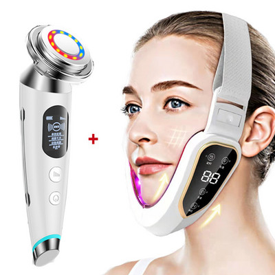 EMS V Face Shaper Lifting arcmasszírozó dupla állát csökkentő LED mezoterápiás rádiófrekvenciás bőrfeszesítő ránctalanítás