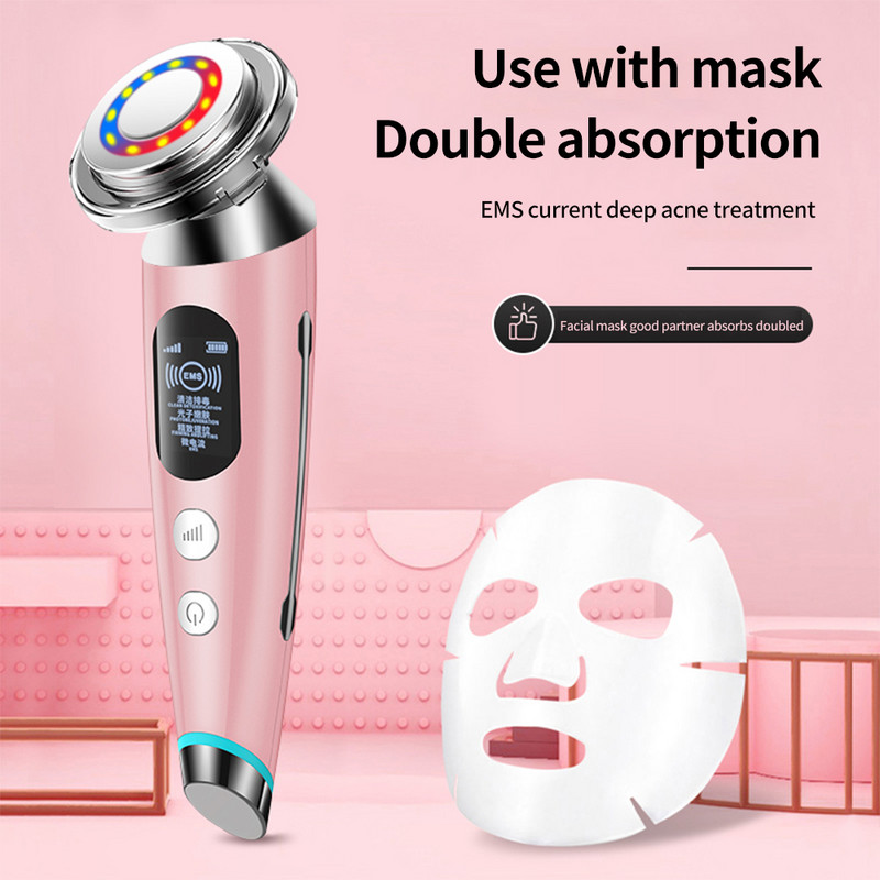 EMS V Face Shaper Lifting arcmasszírozó dupla állát csökkentő LED mezoterápiás rádiófrekvenciás bőrfeszesítő ránctalanítás