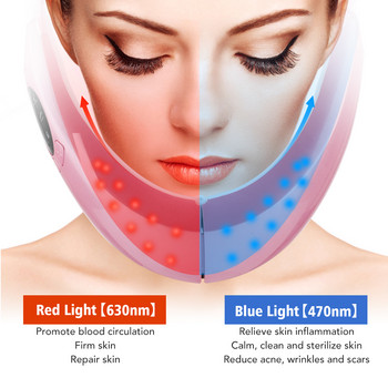 Електрически микро-ток V-образен повдигач за лице Lift Tighten Reduce Double Chin Masseter EMS Face Slimming Vibration Massager