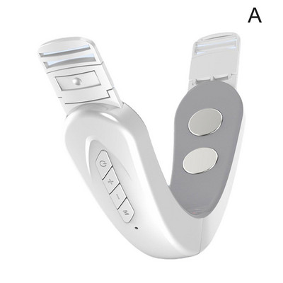 Ems masažer dvostruka brada V-linija Lifting pojas Led stimulator mršavljenja Svjetlosna vibracija Face Blue Device Lifting lica B2z7