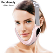 EMS Facial Lifting Maser Curea de ridicare în formă de V pentru bărbie dublă Lumină roșie albastră LED Slăbire Vibrații Dispozitive de lifting facial Îngrijirea pielii