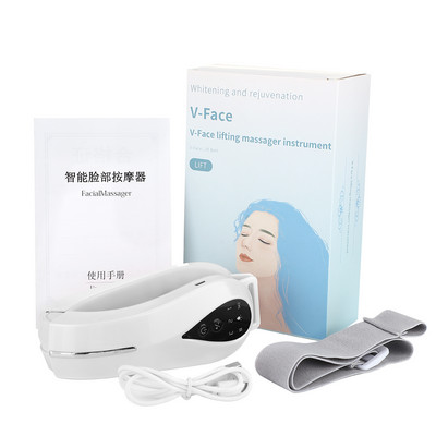 EMS Facial Lifting Maser Curea de ridicare în formă de V pentru bărbie dublă Lumină roșie albastră LED Slăbire Vibrații Dispozitive de lifting facial Îngrijirea pielii