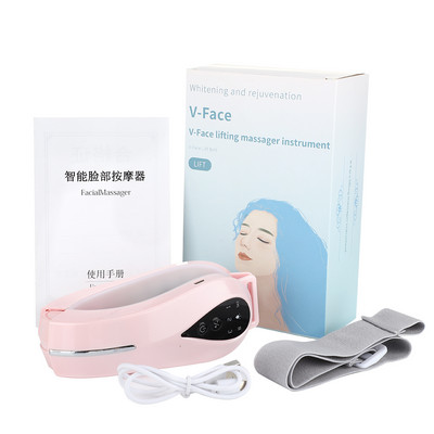 EMS Facial Lifting Maser Curea de ridicare în formă de V pentru bărbie dublă Lumină roșie albastră LED Slăbire Vibrații Dispozitive de lifting facial Îngrijirea pielii