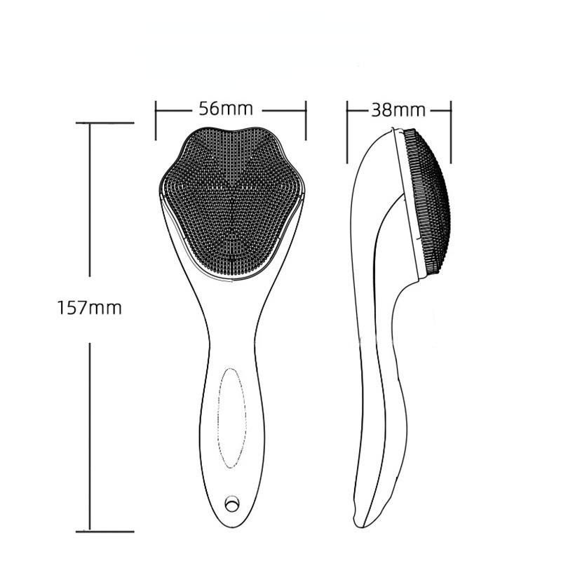 Slatka mačja šapa Silikonski piling za lice Ručna četkica za dubinsko čišćenje lica Alat za uklanjanje šminke za piling mitesera