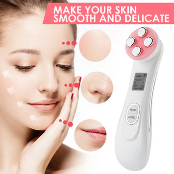 5 σε 1 Πολυλειτουργικό μασάζ προσώπου υψηλής συχνότητας Facial Wand LED Light Therapy Skin Tightening Machine for Right and Acne