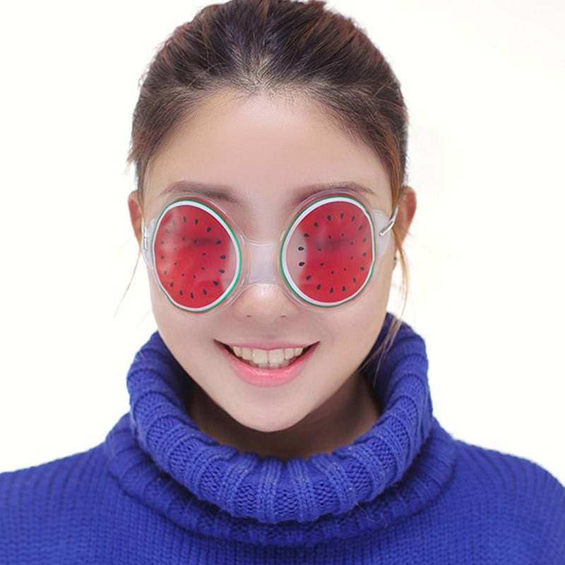 1db Gyümölcsjég borogatás szemmaszk fáradtság enyhítésére eltávolítja a fekete szemtáskákat Soft Beauty Sleeping Gel Eye Patch Beauty Tool