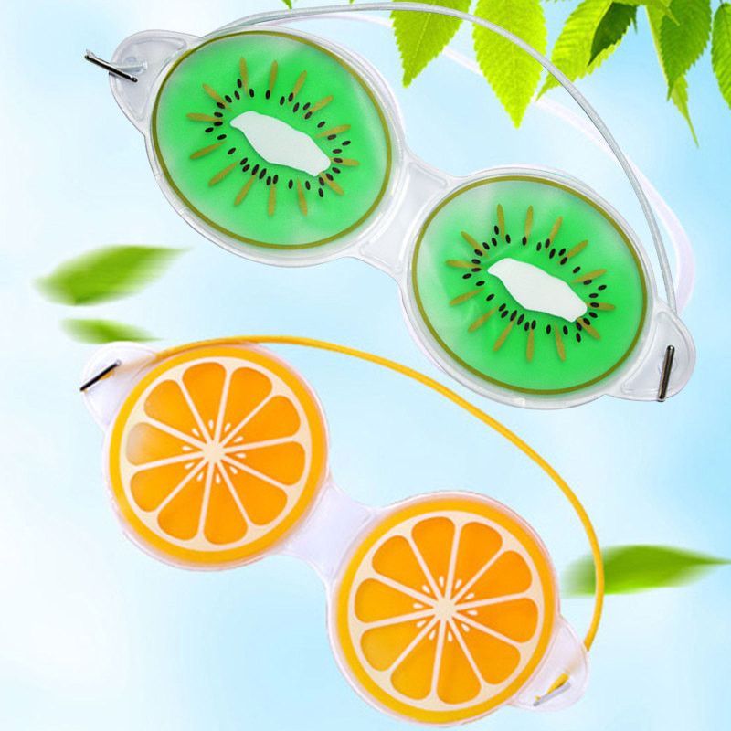 1db Gyümölcsjég borogatás szemmaszk fáradtság enyhítésére eltávolítja a fekete szemtáskákat Soft Beauty Sleeping Gel Eye Patch Beauty Tool