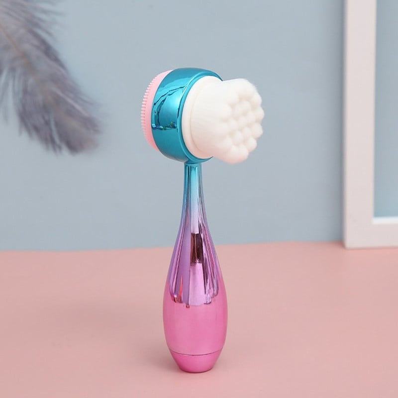 RTS Gradient Pore Exfoliating Face Perie Perie de masaj pentru curățarea feței Perie de spălare cu două fețe, Machiaj de spălat, Curățare prin masaj