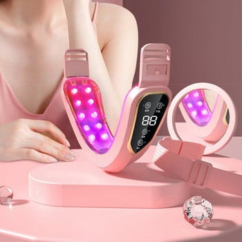 Повдигащо устройство Led Photon Therapy Slimming Cheek Double Vibration Chin Massager Tools на едро Face Lift Vs M8y9