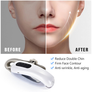 Електрически лифтинг на лице Двойна брадичка V-Line повдигащ колан LED фотонна терапия Масажор за лице Вибрационен уред за отслабване на лицето Козметични устройства