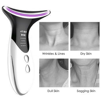 V Line Face Neck Lifting Machine EMS Microcurrent LED Photon Therapy Beauty Device Anti Wrinkle Remove Double Chin Face Massager