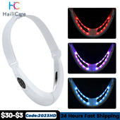 Pojas za podizanje brade u V-liniji Stroj s plavom LED fotonskom terapijom EMS Vibracijski masažer za podizanje lica za mršavljenje Reduktor dvostruke brade