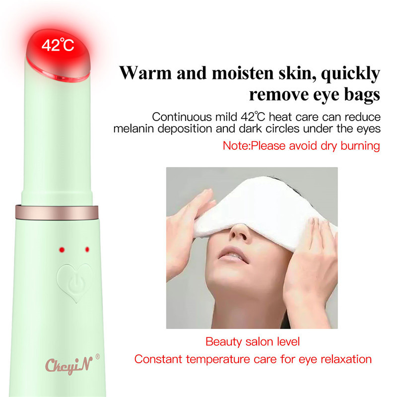 CkeyiN GREEN Ionska olovka za masažu očiju Grijana vibracijska masaža Ublažavanje umora očiju Podočnjaci Podbuhlost Bore protiv starenja51