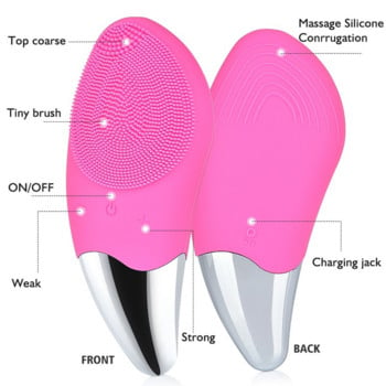 Електрическа четка за почистване на лице Силиконов звуков почистващ препарат за лице Deep Pore Cleaning Skin Face Cleaning Brush Устройство за USB презареждане