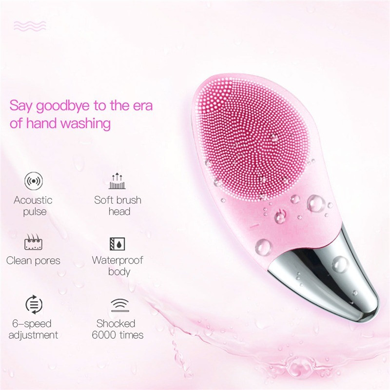 Električna četka za čišćenje lica Silikonski zvučni čistač lica Deep Pore Cleaning Skin Četka za čišćenje lica Uređaj USB punjenje