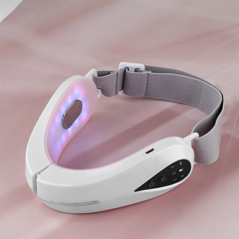 LED Photon Face Lifting Device EMS Face Massager V-Line Lift Up Belt Chin Face Plava Crvena Light Therapy Ljepota Masaža za njegu kože