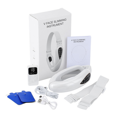 Näo tõstmise seade LED-fotonteraapia Näo salendav vibratsioonimasseerija TENS Microcurrent Double Chin V-Line Face Lift Belt
