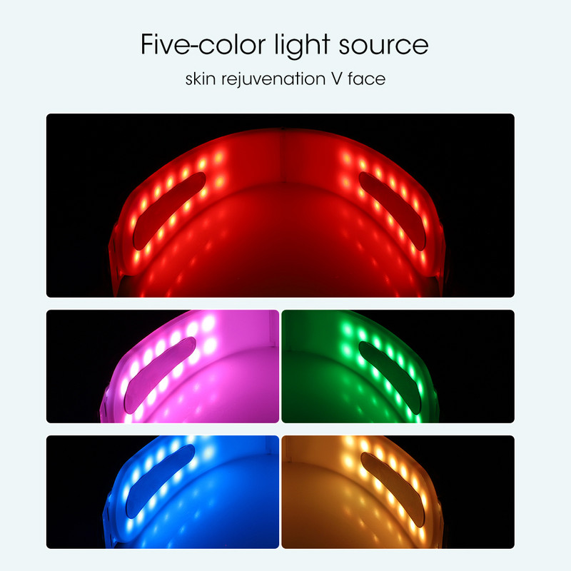 Näo tõstmise seade LED-fotonteraapia Näo salendav vibratsioonimasseerija TENS Microcurrent Double Chin V-Line Face Lift Belt