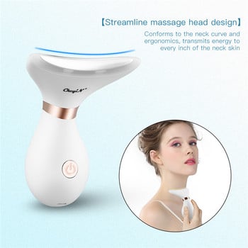 CkeyiN EMS V Face Simming Belt Chin Cheek Lifting Massager LED Photon Wrinkle Remover Anti Age Double Chin Removal Neck Slimmer