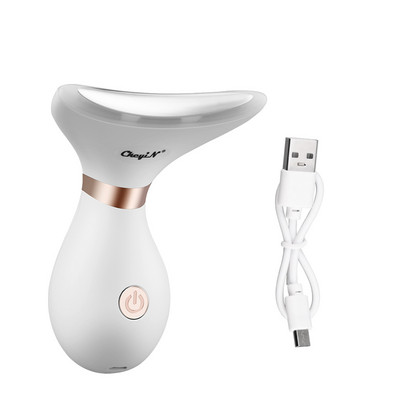 CkeyiN EMS V Face Simming Belt Chin Cheek Lifting Masszírozó LED Photon Ránctalanító Anti Age Dupla áll Eltávolítás Nyak Karcsúbb