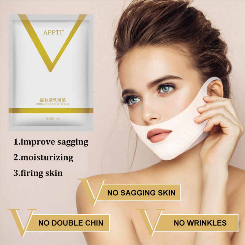 Veleprodajna maska za mršavljenje za podizanje lica V linija Chin Up Patch 4D Reduce Double Chin Tape Maska za učvršćivanje oblika vrata 1 kom