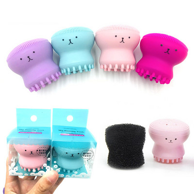 Silikona sejas tīrīšanas birste Sejas skruberis Tīrīšanas birste Octopus Cleaner Sponge Face Deep Clean masāžas sejas birste Ādas kopšana