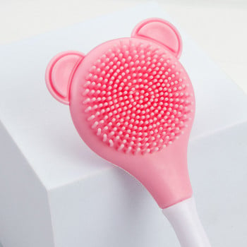 5 цвята Bear Double Head Silicone Gel Mask Brush Beauty Mud Mask Четка за измиване на лице Направи си сам Mask Stirrer Инструмент за грижа за кожата на лицето