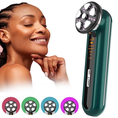 2023 οικιακή χρήση Εξοπλισμός ομορφιάς Micro Current Ems Led Photon Light Therapy Facial Massager Sonic Rf Beauty Device Face Massager