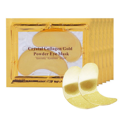 2db Gold Crystal Collagen Eye Mask Sötét karikák eltávolító szemfoltok arcápoláshoz