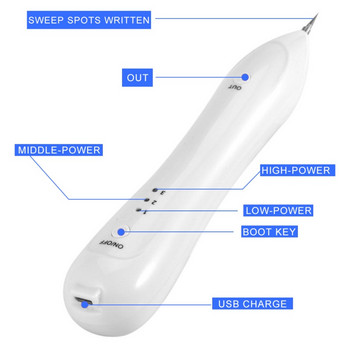 USB Laser Mole Removal Pen Dot Dot Skin Tags Μηχάνημα αφαίρεσης τατουάζ Εργαλεία καθαρισμού τατουάζ Sweep Spotting Pen Beauty Instrument